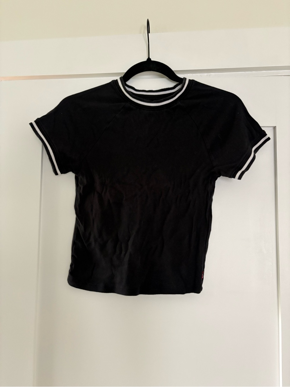 Levi's Oracle Shrunken Ringer T-Shirt Black & White Size Small